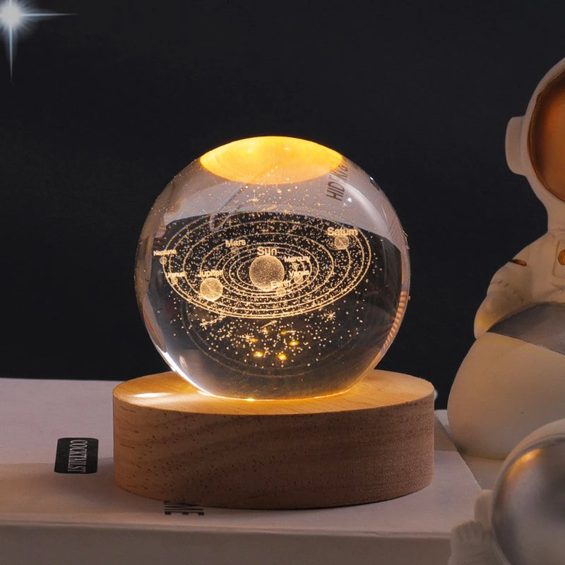 3D glowing planet,
